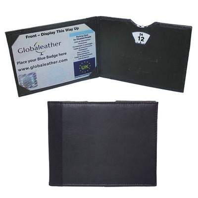 Leather Blue Badge & Timer Wallet Holder