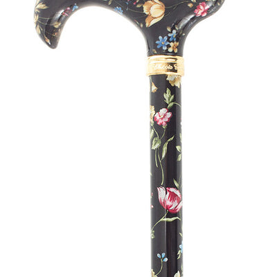 The Black Floral Tea Party Classic Cane