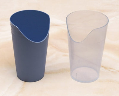The blue and the clear Nose Cut Out Beaker