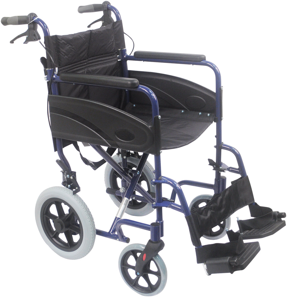 The Blue Compact Transport Aluminium Wheelchair