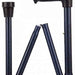 the image shows the blue ice coloured folding adjustable arthritis fischer grip cane