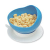 The blue Scooper Bowl with some food in it