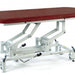 shows the burgundy coloured therapy hygiene table