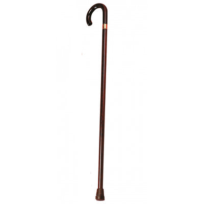 the image shows the black crook handled walking stick
