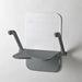 The Grey Etac Relax Shower Seat with arms in an upright position