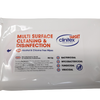 shows a pack of clinitex multi surface disinfection wipes pack of 100 wipes