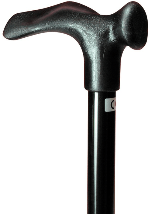 shows the handle of the comfort grip adjustable height walking stick