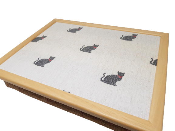 Luxury Tweed Kitten Cushioned Lap Tray