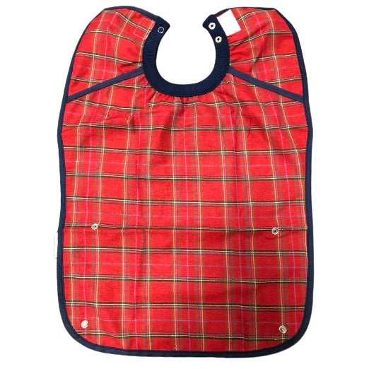 The Deluxe Red Tartan Tucker Bib