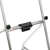 close up of a Folding Zimmer Walking Frame with 2 Wheels