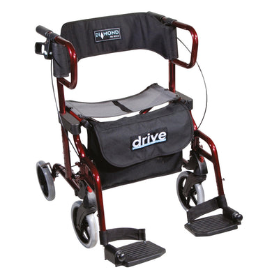 The Diamond Deluxe Aluminium Rollator/Walker in red