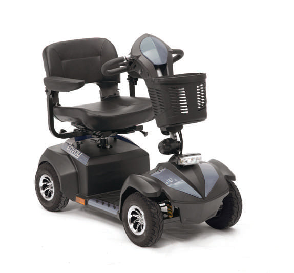 the image shows the silver envoy 4 mobility scooter