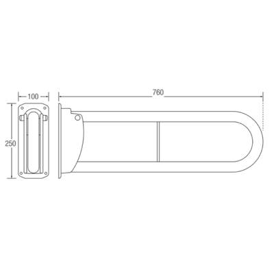 Dimensions: 250 height, 100 width, 760 width