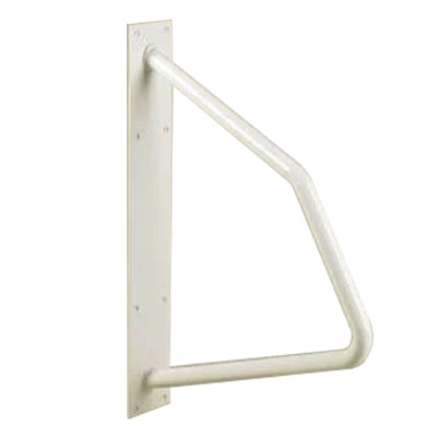 D Shape Grab Rail with Wide Back Plate – White