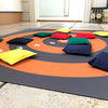Floor Target Mat in use, covered in beanbags