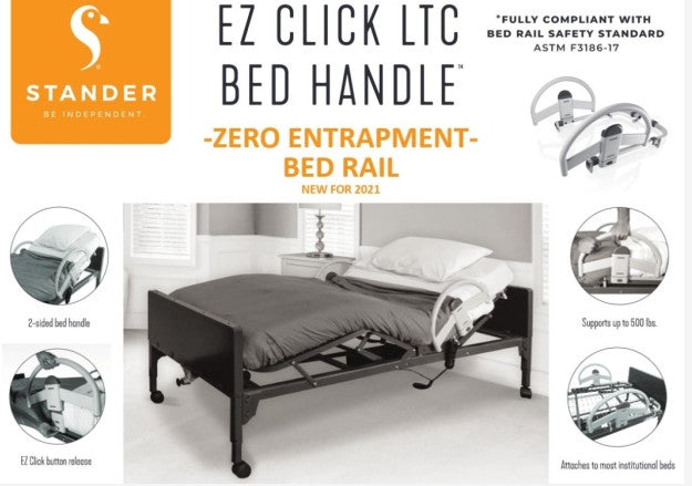 EZ Click Bed Rails for Hospital Style Profiling Beds