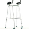 The silver Forearm Walking Frame with Swivel Castors