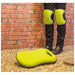the image shows someone wearing the memory foam garden knee pads