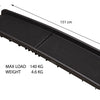 shows the folding dog ramp with its measurements