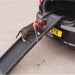 shows a small doggo on the folding dog ramp