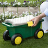 shows someon opening the garden roller stool