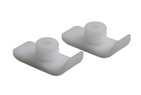 shows the walking frame or zimmer frame glide skis in white