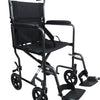 The Black Steel Compact Transport Wheelchair