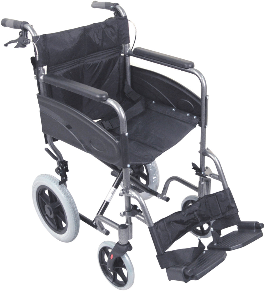The Grey Compact Transport Aluminium Wheelchair