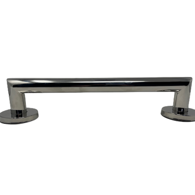 A sideways view of the Luxury Straight Stainless Steel Grab Rail