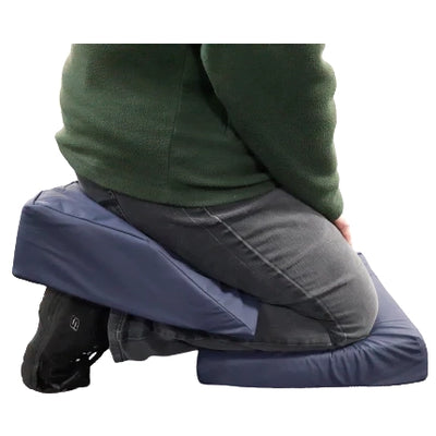 Someone using the JuleCush - OT/Healthcare Kneeling Cushion