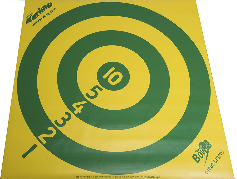 The yellow kurling target mat