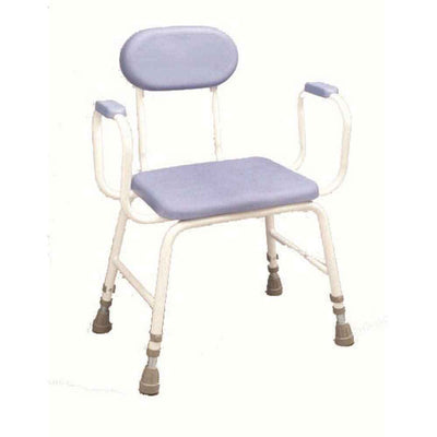 shows the extra low padded perching stool