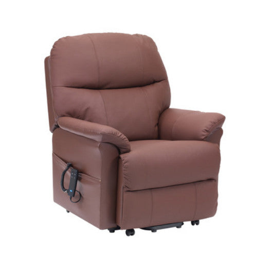 Lars Single Motor Rise and Recline Chair - Burgundy