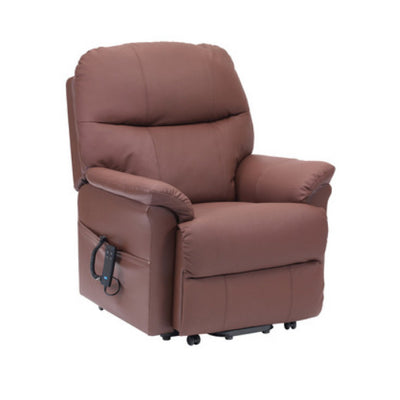 Lars Single Motor Rise and Recline Chair - Burgundy