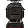 shows the front-view of the Torba Luxe when fitted onto a mobility scooter