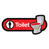 Toilet Door Sign - Red