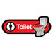 Toilet Door Sign - Red