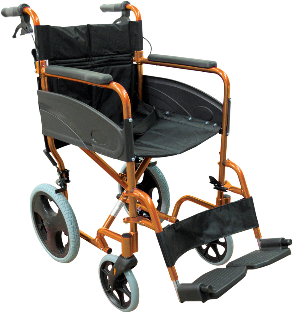 The Orange Compact Transport Aluminium Wheelchair