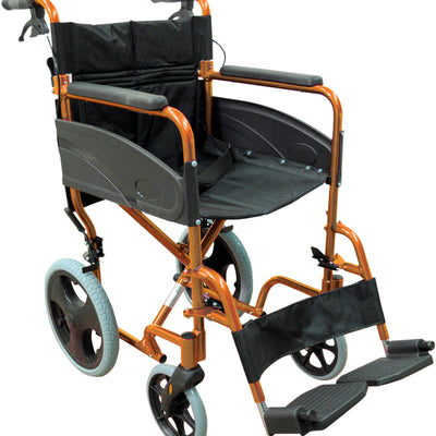 The Orange Compact Transport Aluminium Wheelchair