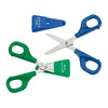 the image shows the blue and green self opening scissors