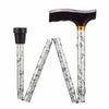 the image shows the ivy patterned adjustable folding walking stick