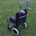 The Splash Crutch/Walking Stick Bag on a wheelchair