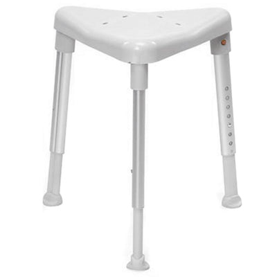image shows the Edge corner shower stool in white