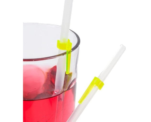 Pat Saunders One Way Drinking Straws - one x 7 inches, one x 10 inches - pack of 2 straws