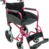 The Pink Compact Transport Aluminium Wheelchair
