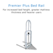 shows the premier bed rail, the premier plus bed rail and the prem-platinum bed rail