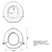 Prima Derby Raised Toilet Seat - Measurements