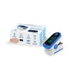 The EasyPix Pulse Oximeter pictured alongside its box