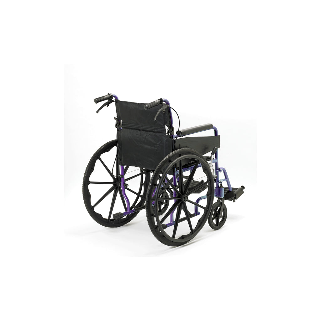 Days Escape Lite Self-Propelled Wheelchair – Wide Purple Rear