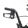 A close up of the brake on an R8 Aluminium 4 Wheel Rollator/Walker